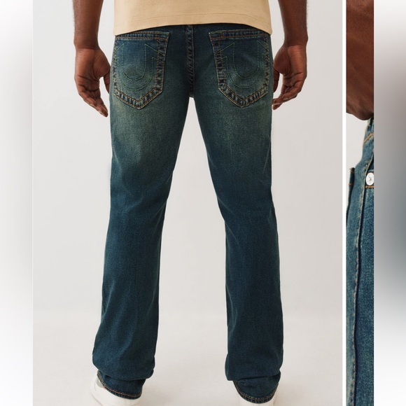 True Religion Men’s Ricky Big T Relaxed Straight Jeans NWT 36X34 NWT